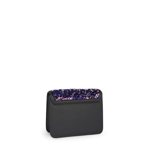Ruby Crossbody bag with black/multi-lilac sequins
