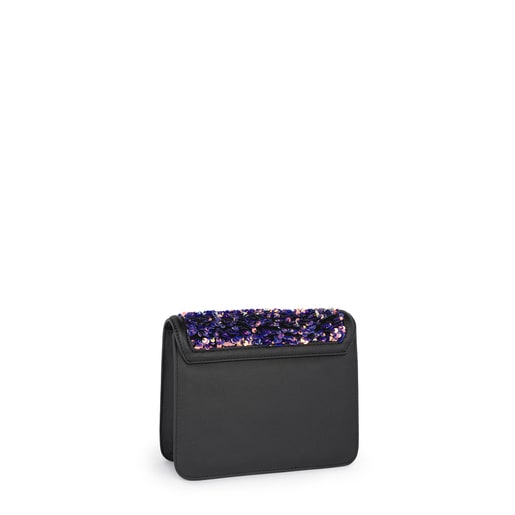 Bandolera Ruby con lentejuelas Negro-Multi Lila