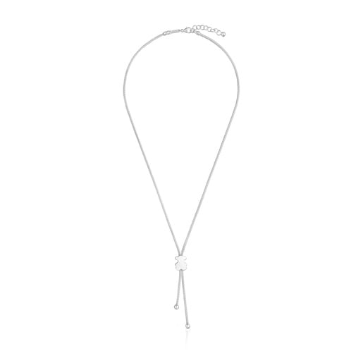 Collaret curt de plata motiu ós 12 mm Icon Mesh