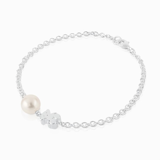 Silver Sweet Dolls Bracelet with pearl