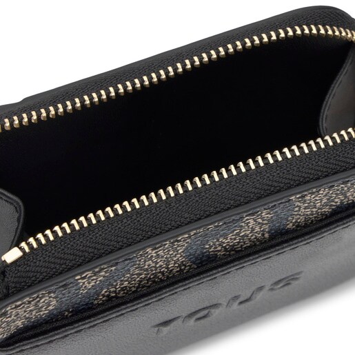 حامل بطاقات وكيس نقود باللون الأسود من تشكيلة TOUS Kaos Icon