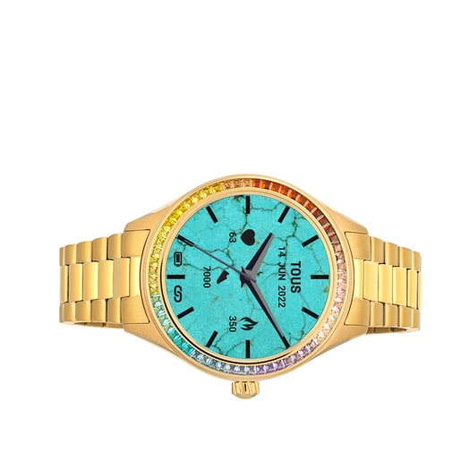 ✨Reloj inteligente Tous T-Shine en dorado y circonitas, 200351042.