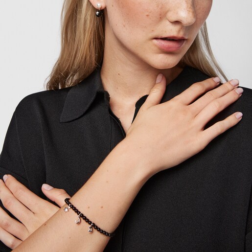 Серебряный браслет Magic Nature со шпинелями и жемчугом