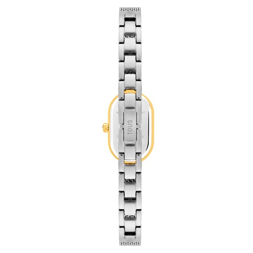 Reloj analógico joya con brazalete de acero  y acero dorado Oval Icon