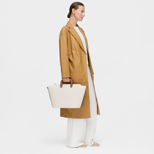 Cabas beige grand TOUS Helen