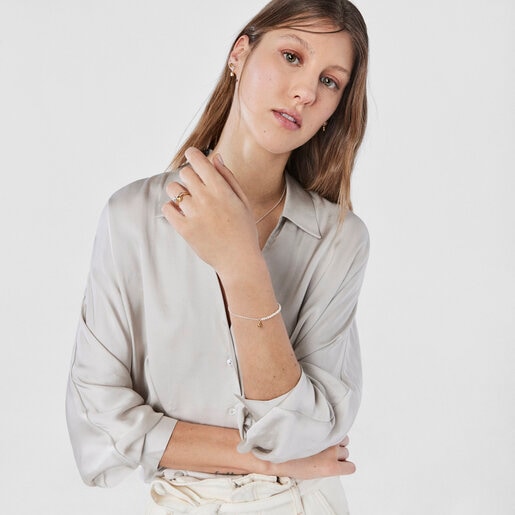 ツートーンとパールのブレスレット TOUS Joy Bits