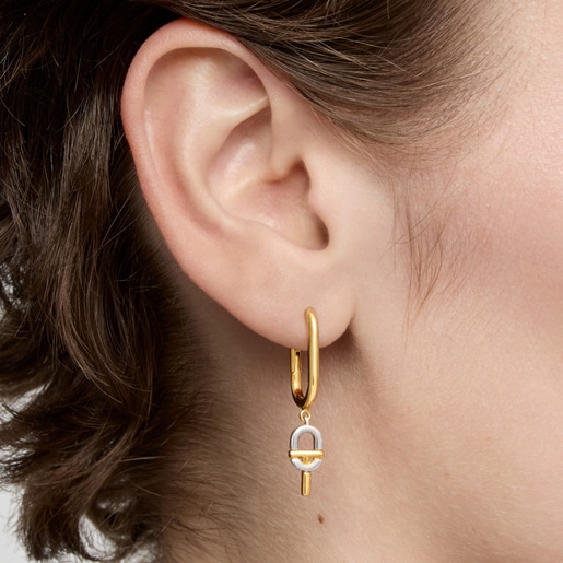 Short two-tone Hoop earrings TOUS MANIFESTO