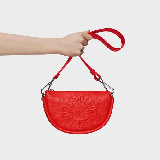 Medium red leather Crossbody bag TOUS Miranda