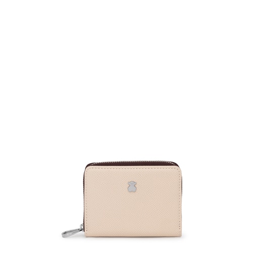 Monedero mediano New Dubai beige y marrón