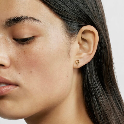 Small TOUS MANIFESTO Earrings with 18 kt gold plating over silver