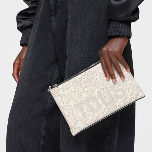 Light gray Flat Crossbody bag Kaos Mini Evolution