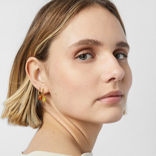 TOUS Vibrant Colors Earring with chalcedony and colored enamel