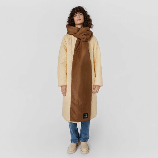 Brown TOUS Balloon Padded Hooded scarf