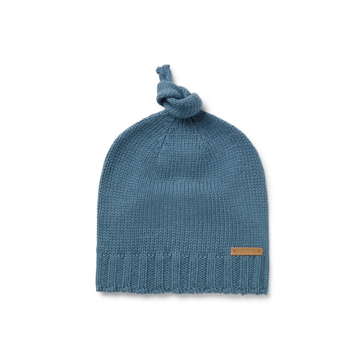 Gorro con nudo de bebé Tricot azul