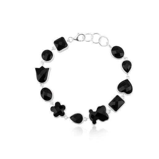 Silver Bracelet with faceted Onyx TOUS Color | TOUS