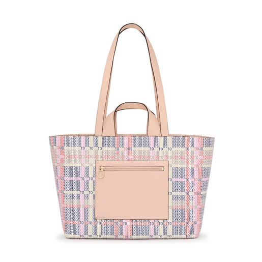 Tote bag media TOUS Cecilia beige e rossa