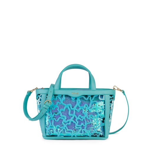 תיק קטן מפייטים כחולים