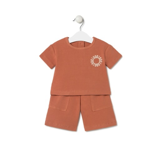 Baby boys outfit in Classic brick red