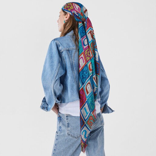 Foulard TOUS Crochet bleu