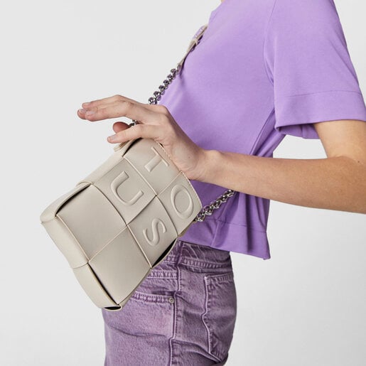 Mini bolso beige y negro TOUS Damas