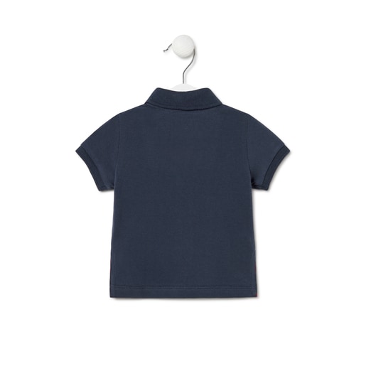 Piqué polo t-shirt in Casual navy blue