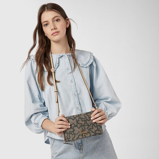 Billetera bandolera Kaos Icon multi beige