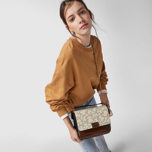 ショルダーバッグ  Kaos Legacy  Kaos柄  M  ベージュ・ブラウン