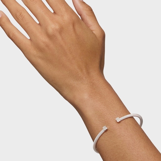 سوار TOUS Mesh الفضي بتصميم الدب