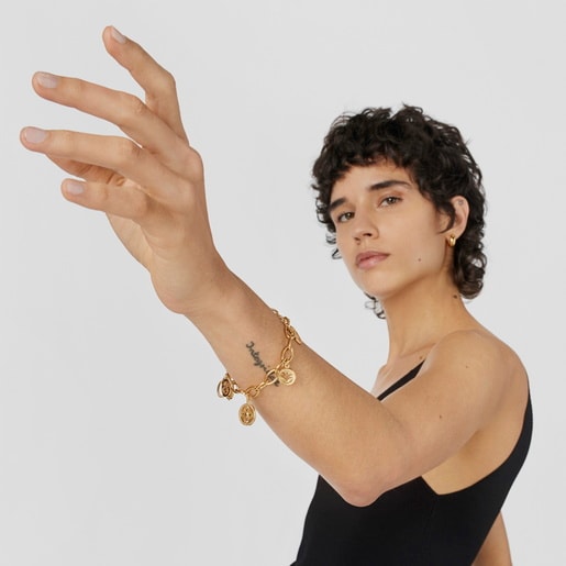 Pulsera medallas con baño de oro 18 kt sobre plata Tamara Falcó X TOUS