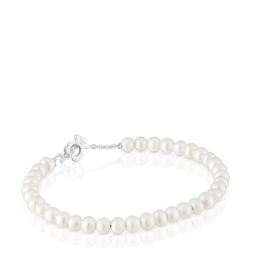 Bracelet manchette avec perles de culture I-Bear