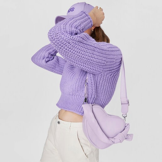 תיק צד לב TOUS Carol סגול בהיר