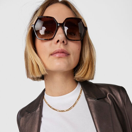 Gafas de sol Square Bear Havana negro