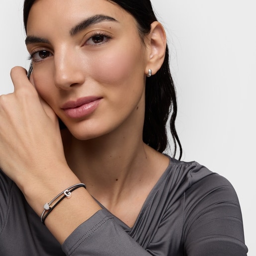 Charm TOUS Mesh Tube de plata letra G 7 mm