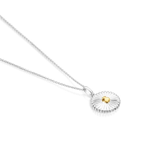 Silver and silver vermeil Virtual Garden Necklace with bear | TOUS