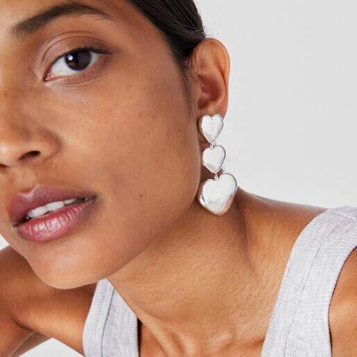 1/2 Aro de plata corazones Duna San Valentín