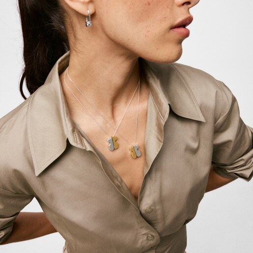 Collar bicolor y motivo oso 12 mm TOUS 1950