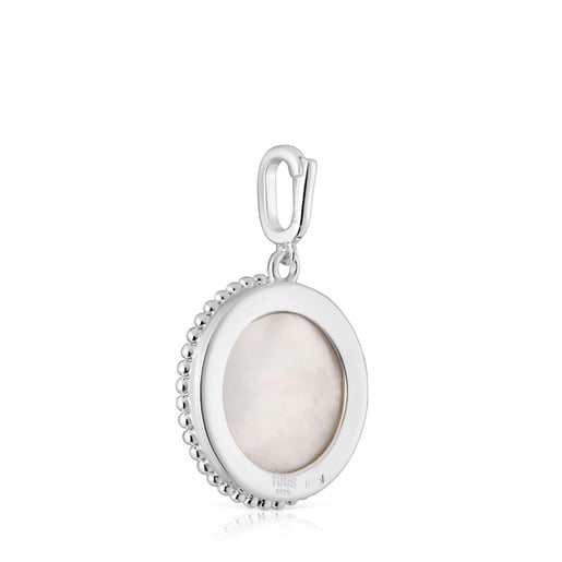 Silver medallion Pendant with nacre TOUS Mama