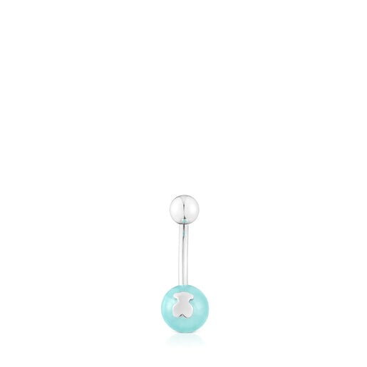 Piercing nombril TOUS Icon Glass en verre de Murano bleu