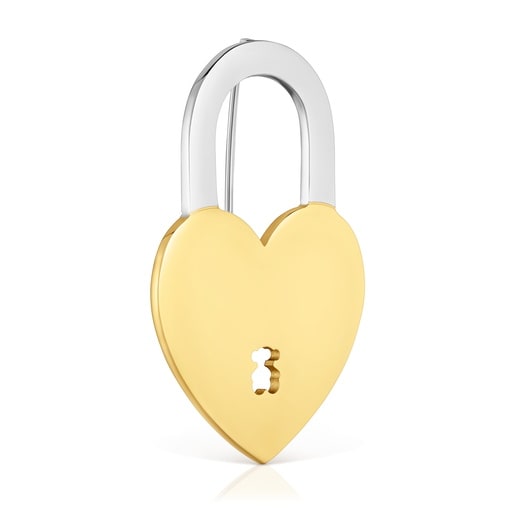 Broche de acero bicolor motivo corazón TOUS Charming