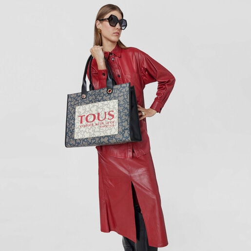 TOUS Large multi-black Amaya Kaos Icon Shopping bag | Plaza Las Americas