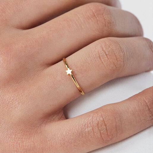 Gold TOUS Cool Joy ring with star motif