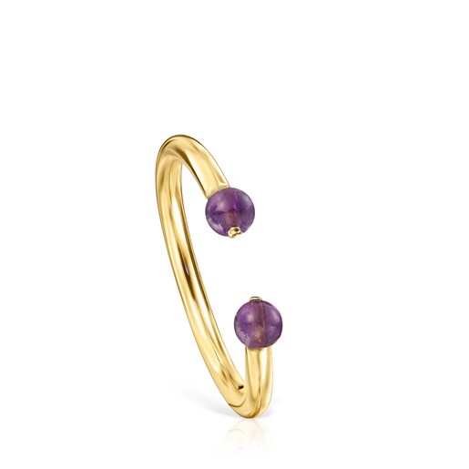 Ring Batala aus Vermeil-Gold mit Amethyst