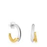 Two-tone Hoop earrings with bear motif TOUS 1950