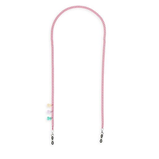 Pale pink Bears Chain Mask and glasses chain