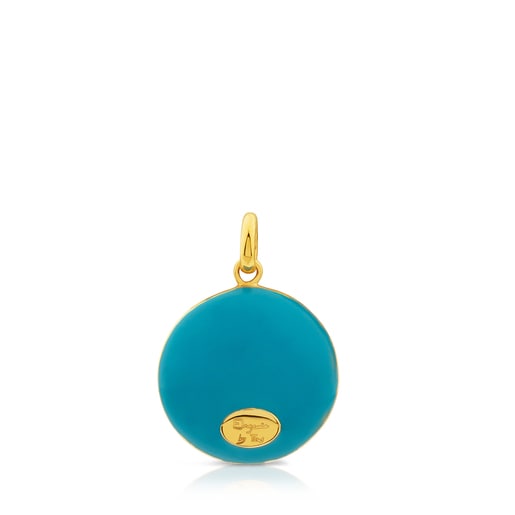 Vermeil Silver Tanuca Pendant with blue Enamel