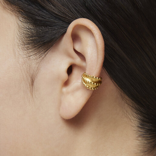 Earcuff with 18kt gold plating over silver TOUS Grain
