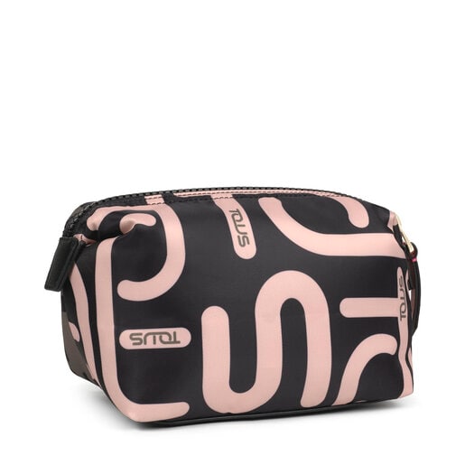 Neceser grande Shelby Logogram caqui y rosa