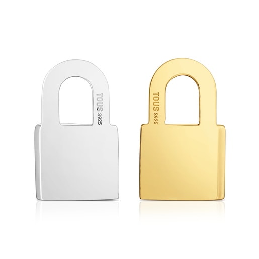 Colgante bicolor motivo oso candado 20 mm TOUS Unlock