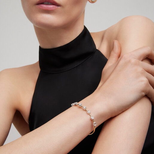 Bracelet in gold and white gold with diamonds TOUS ATELIER