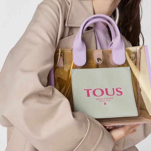 Shopping mediano Amaya Vinyl transparente multicolor